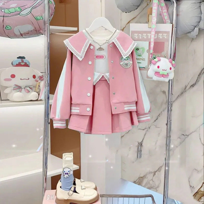 女童秋冬学院风韩版棒球服外套百套装