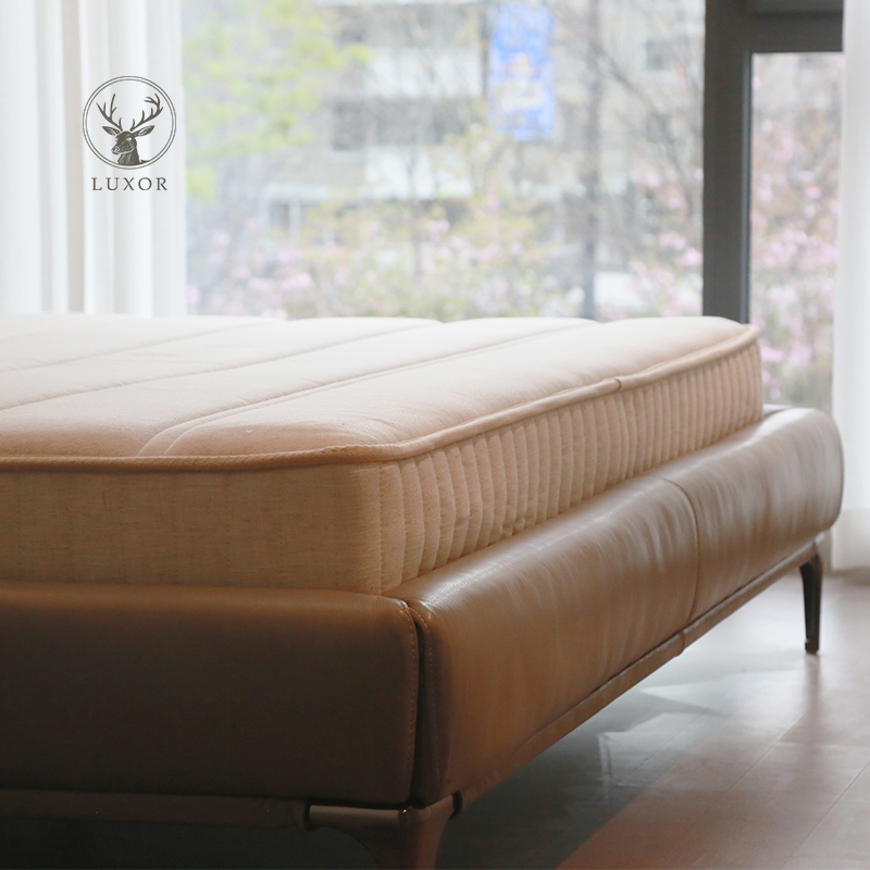 天然乳胶亚麻透气独立弹簧床垫