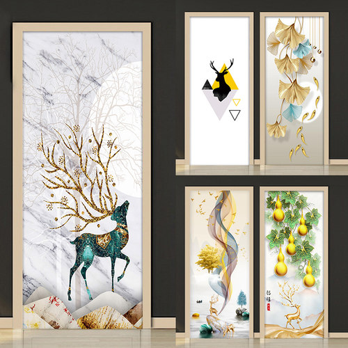 可定制门贴纸整张防水不留胶