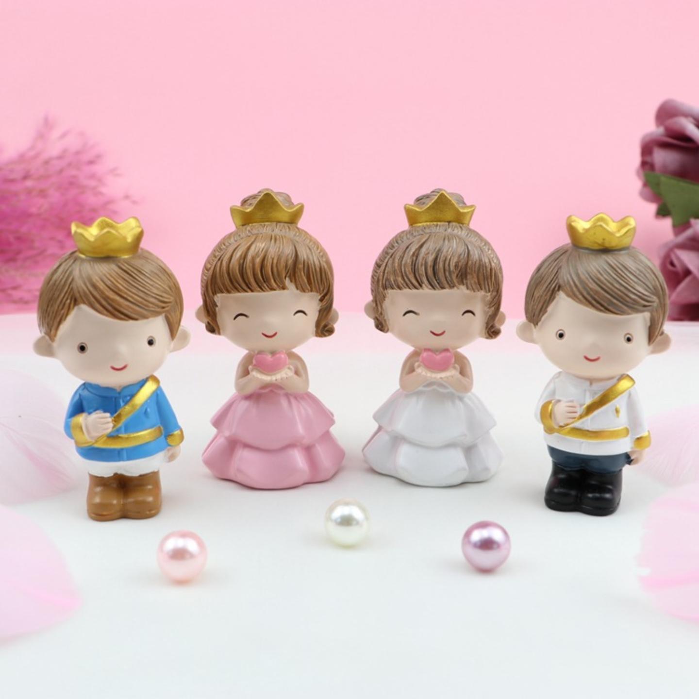 创意可爱公主王子烘焙蛋糕装饰品摆件 卡通情侣摆件 新婚结婚礼物
