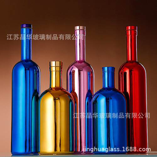 档L玻璃果酒新款伏特加JH-73玻璃 20ML 375ML 500M镀电0喷漆酒