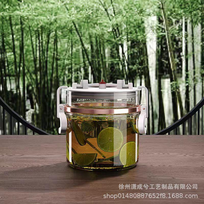泡酒专用878硼硅玻家璃封用档密容器青梅白酒酒坛酒子带龙头