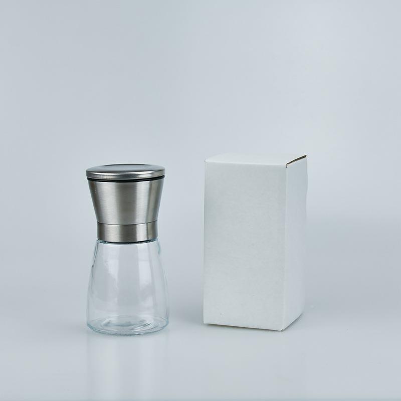 不锈52-3胡椒研磨器粗盐调料瓶钢磨粉器花椒研口磨调味佐罐调味品