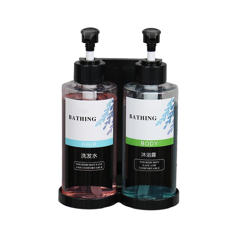 装酒店卫生间免打孔壁式皂液/器手液挂按压洗瓶沐浴露分瓶皂液器