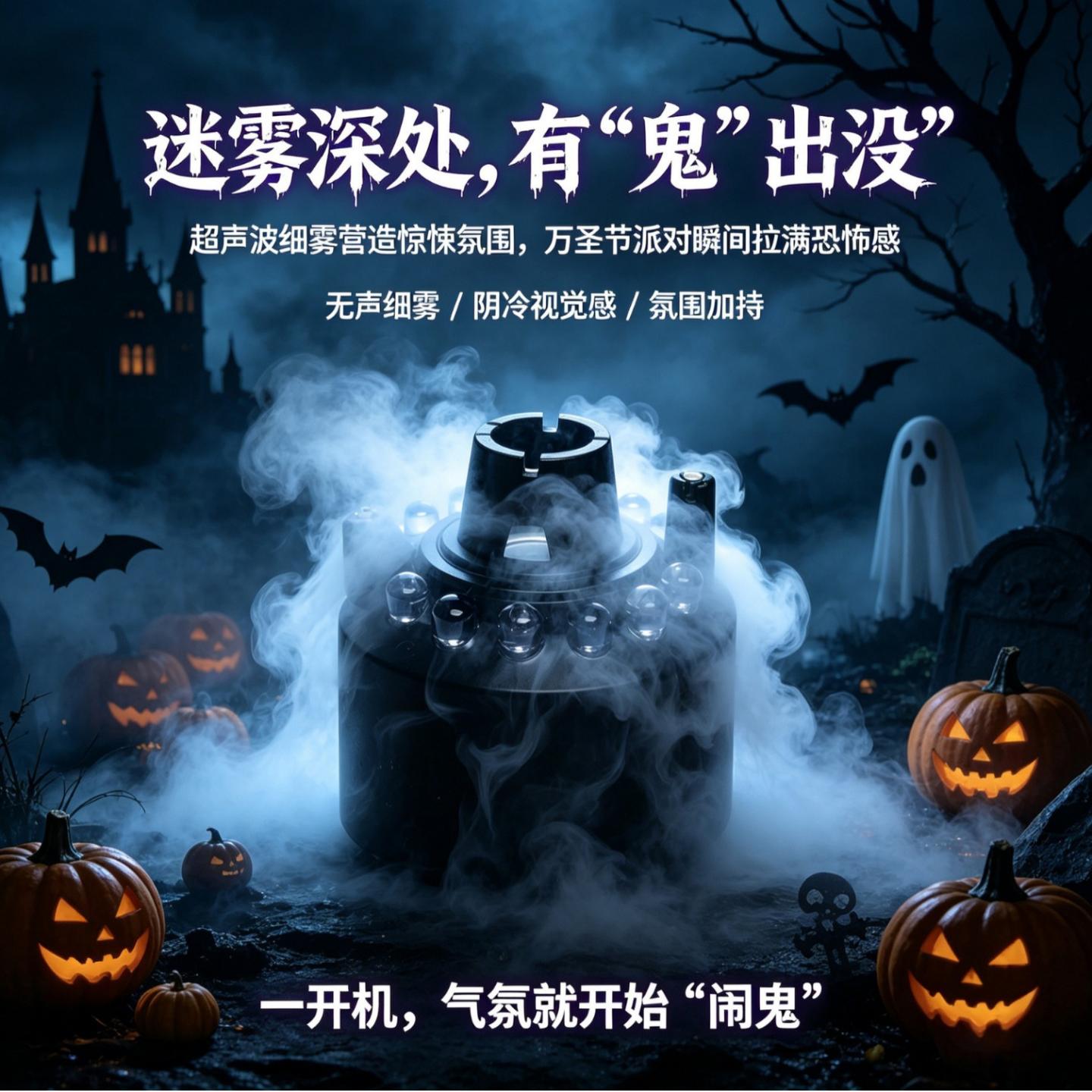 万圣节雾化加湿造雾器小型恐怖