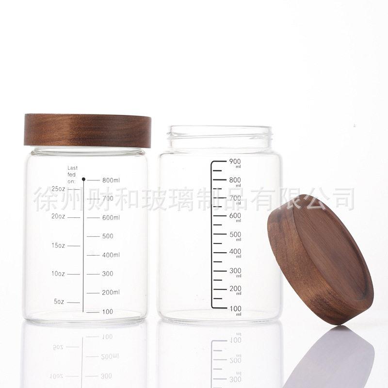 木K-32盖多功玻璃封带刻度密梅森面酵种能培养皿包天然酵母发酵
