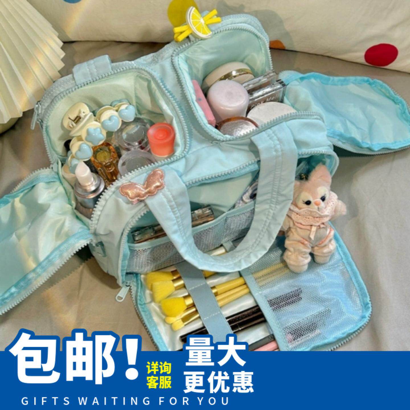 化妆包分类多层包收纳高级感