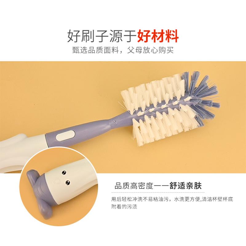 硅胶奶茶瓶刷吸温玻璃杯保瓶尼龙旋转清洁刷壶茶具婴/儿奶嘴管刷