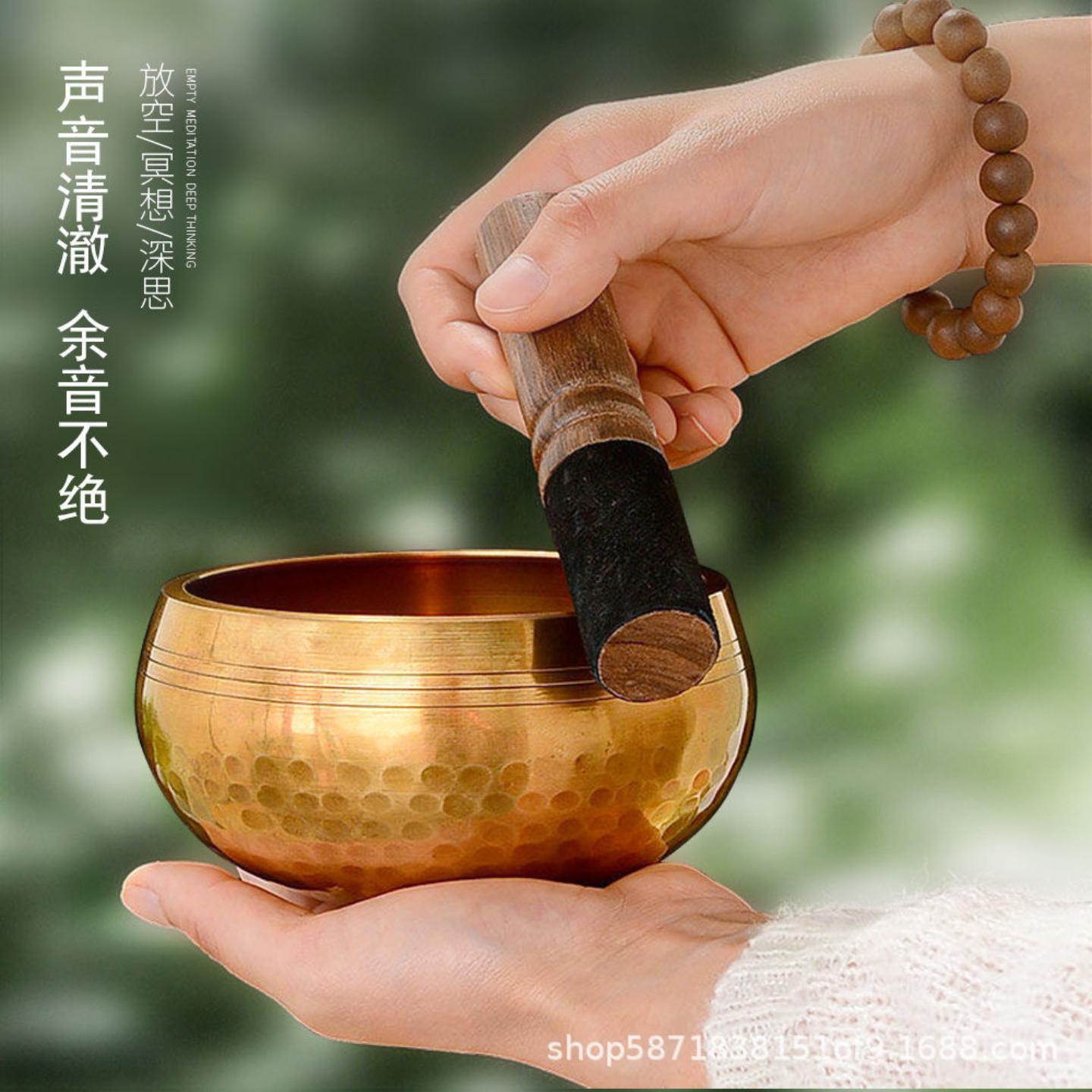 颂钵尼泊尔梵音钵音碗西藏铜钵疗愈冥想音疗佛音碗唱歌碗