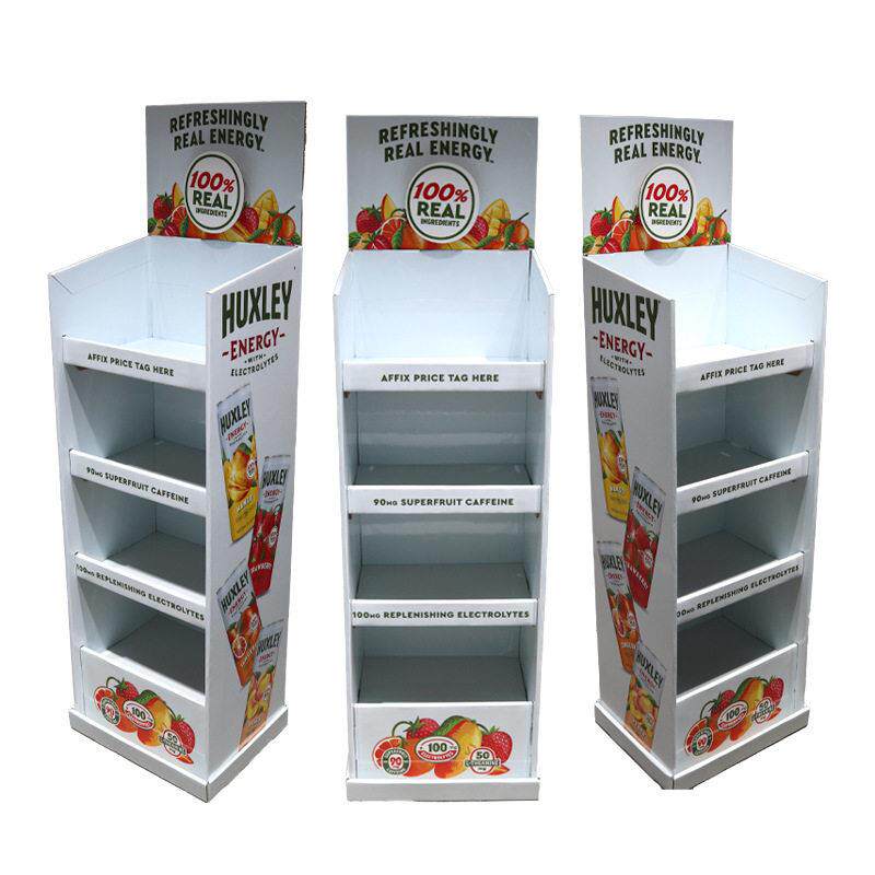 饮纸品摆放雪列弗板展示架食品零食落地陈纸架促销货/架超市展货