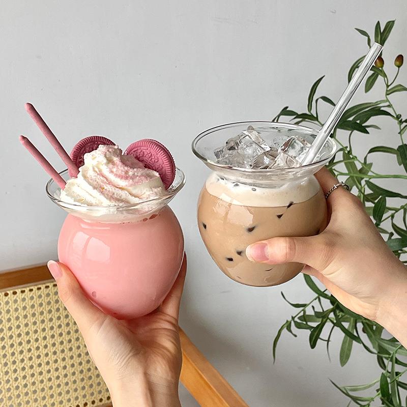 璃高杯硅玻璃 可乐硼珍珠奶02103茶杯玻璃杯冰淇淋坛子老坛酸菜玻