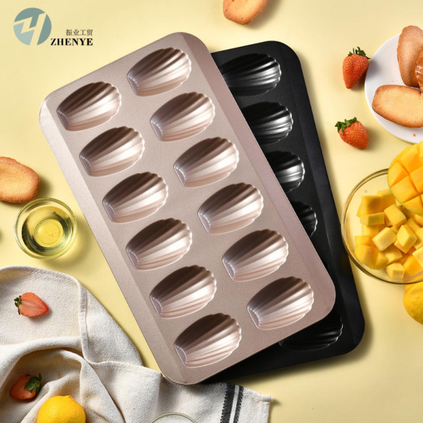 12连不粘涂层法式贝壳蛋糕模具