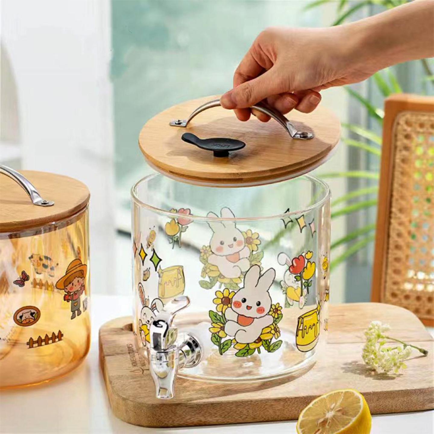 耐高温玻璃水具套装冷水壶凉茶壶图片