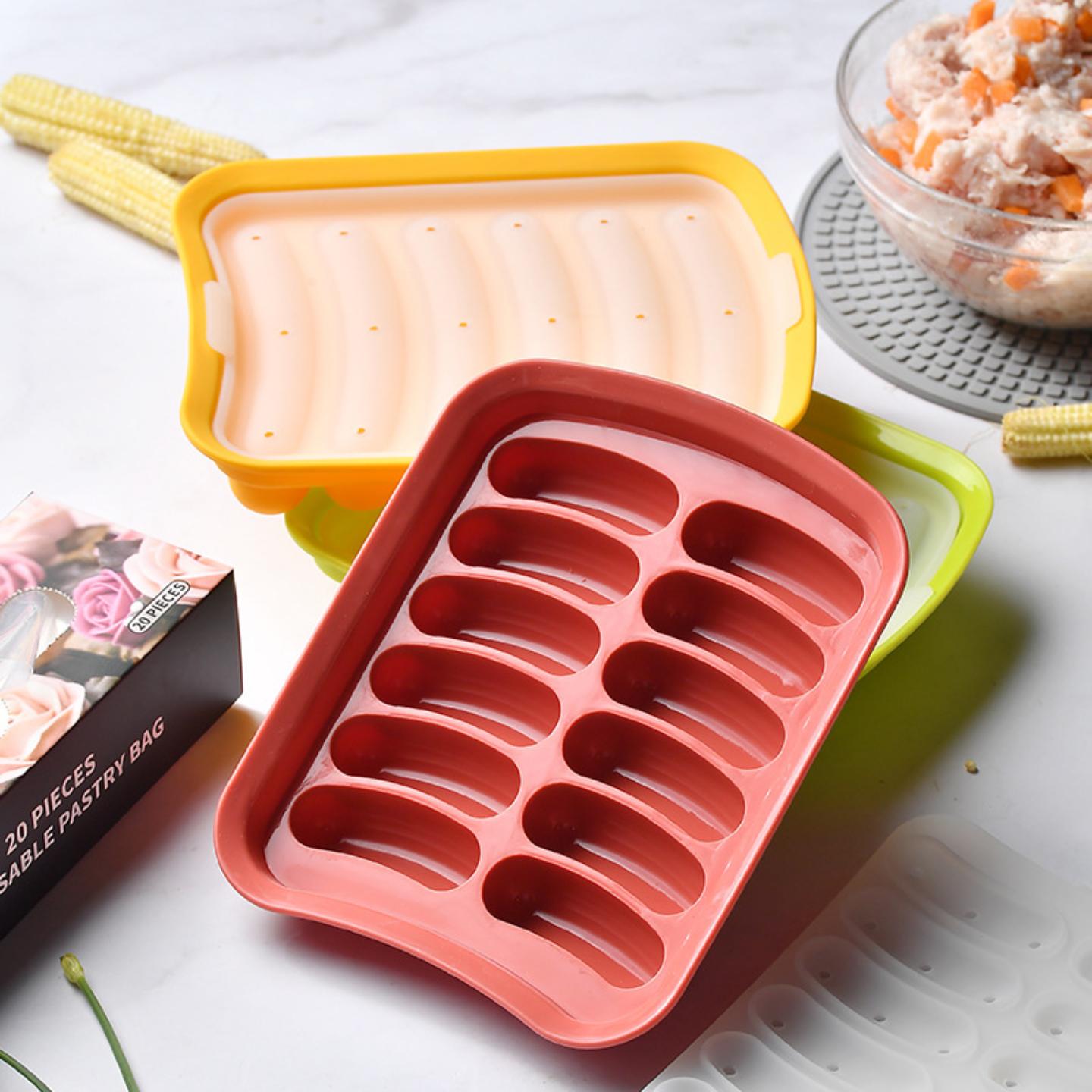 一口香肠硅胶模具无衣儿童辅食可