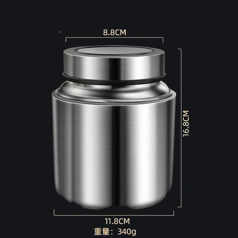 3锈04不1105钢装茶茶叶密封茶防潮家用便携式小旅行随身小号盒