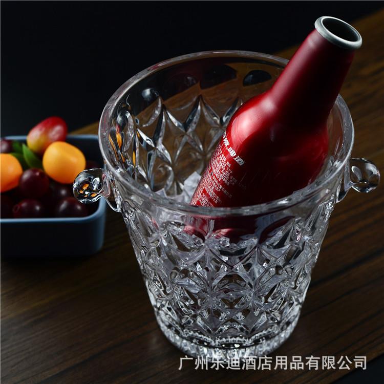意创酒吧水晶玻璃冰糖冰桶双耳香槟啤酒BT-01AC冰冰镇量粒大容冰