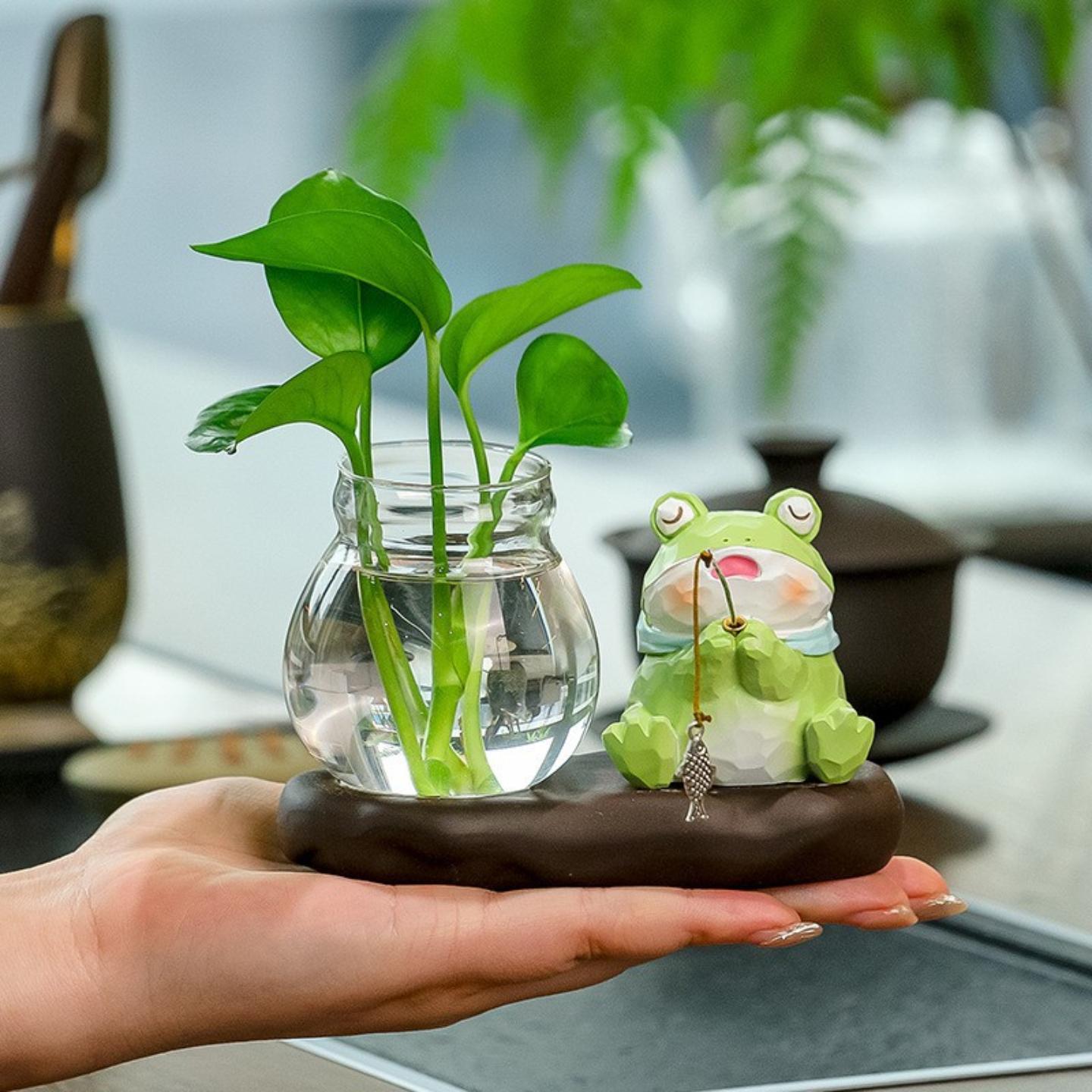 钓鱼摆件办公室桌面装饰教师节