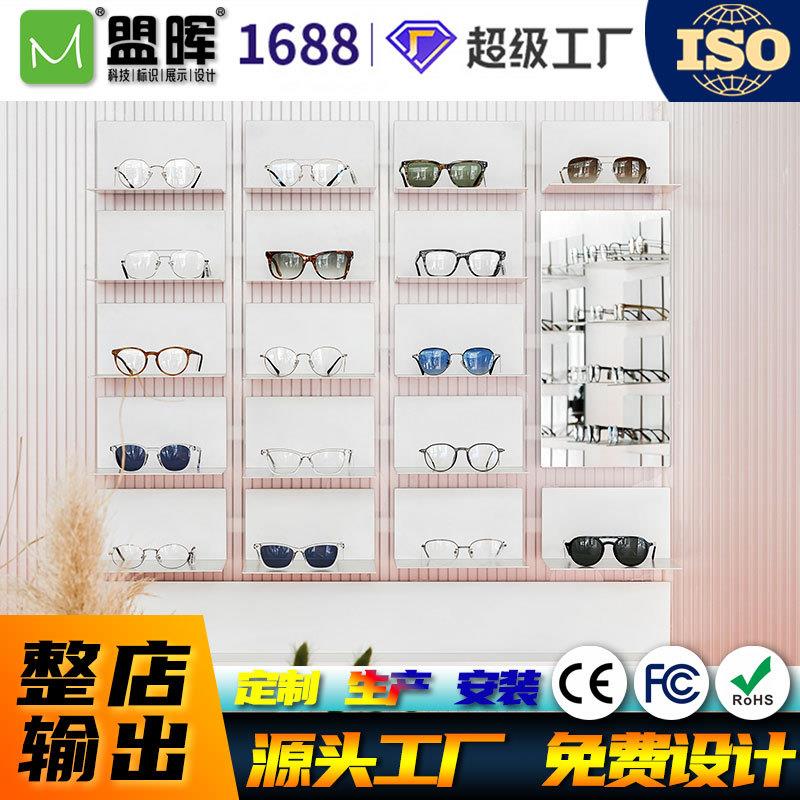 饰眼镜店木展示柜阳定制产品太镜展示架品墨镜展架整原店设/计定