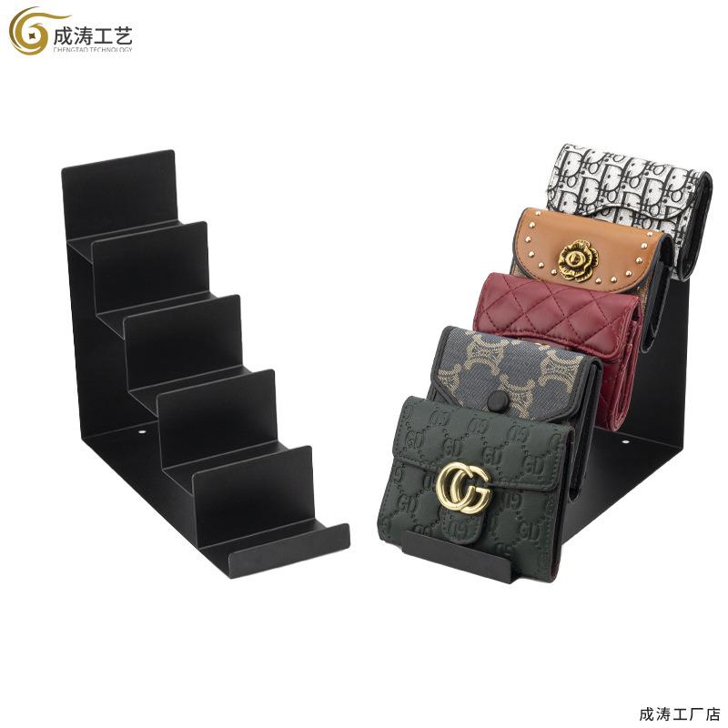 铁质落地式男女式包钱包四展/示示陈层列收纳架卡皮具服装店展架