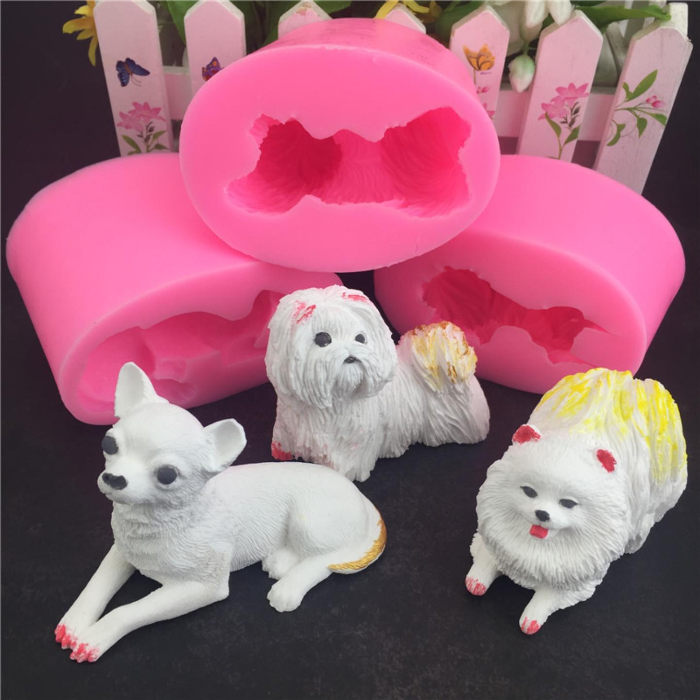 可爱西施犬吉娃娃博美犬3D烘焙