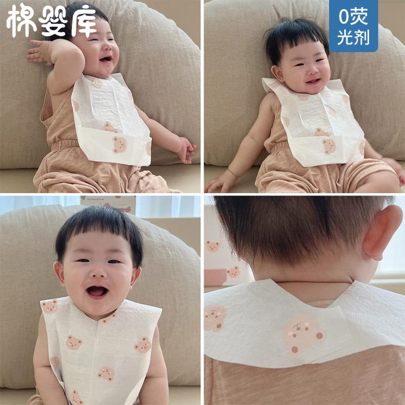 /婴一次儿性口水围巾儿童次一性兜宝宝吃饭围嘴