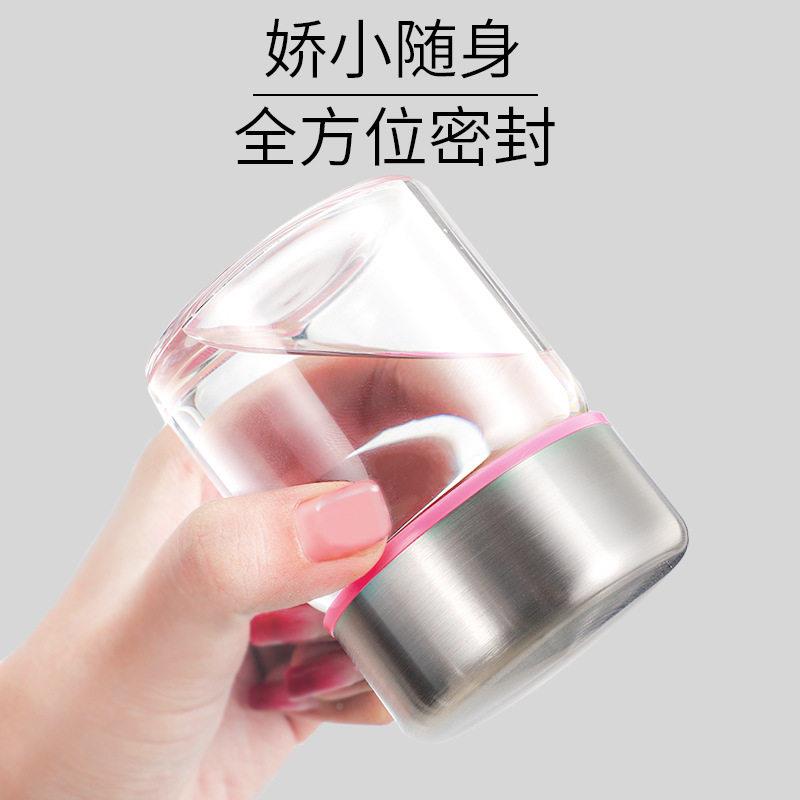 燕窝分装F9606626玻小储璃密封杯家用可爱物迷你号便携阿胶带盖食