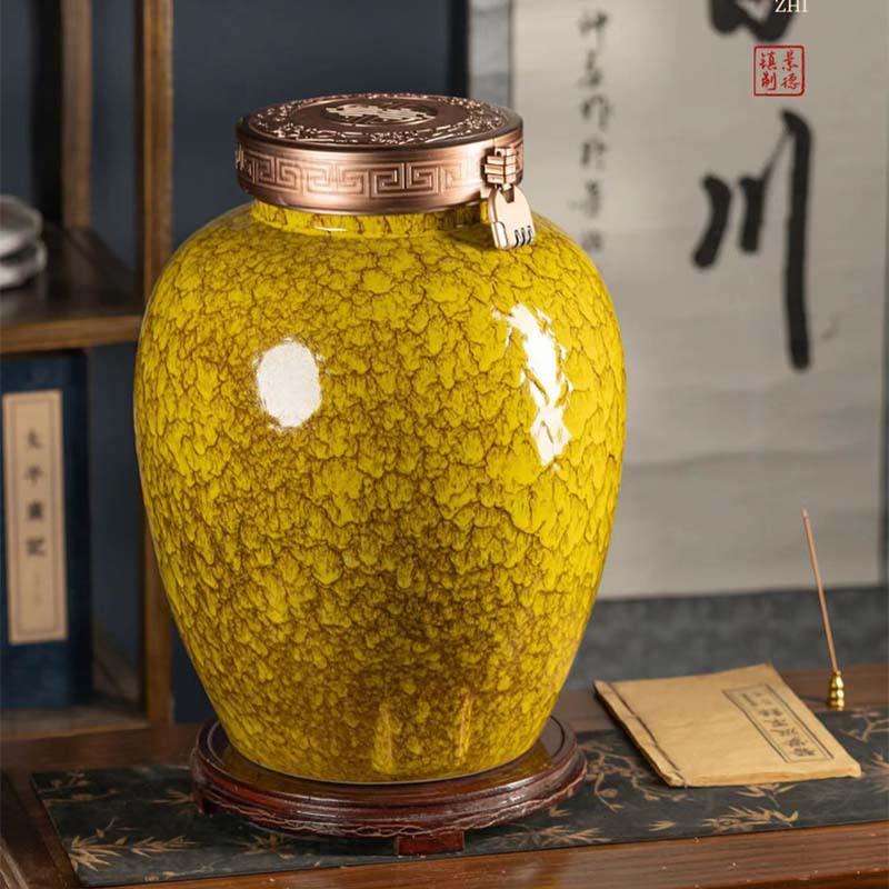 景德镇瓷泡酒5坛陶子10斤20斤0缸酒坛斤装白酒瓶 家用密封酒窖藏