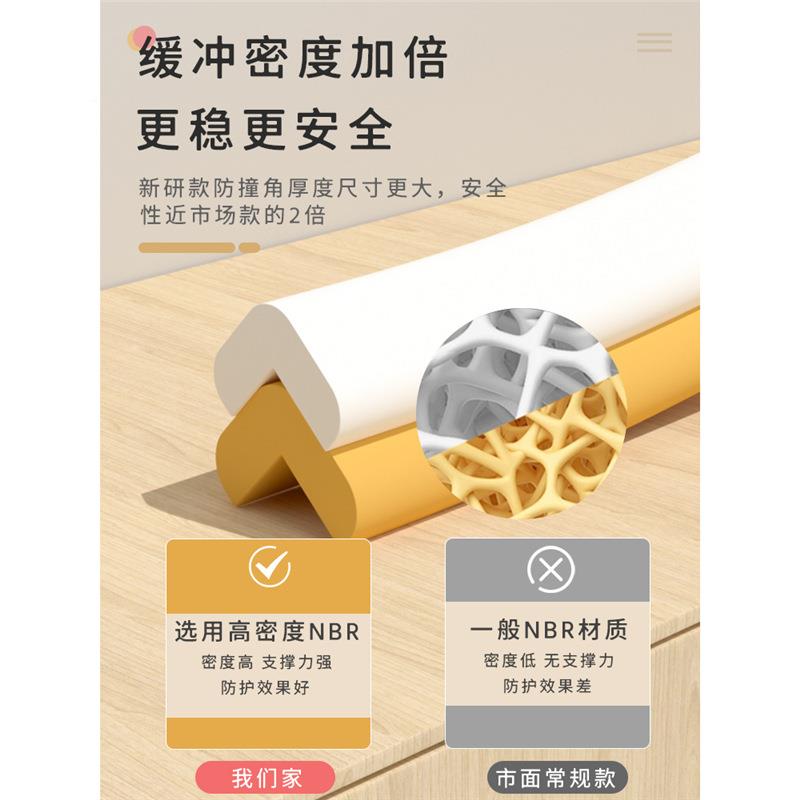 桌边防硌手碰撞头保护条免贴转角角玻床边飘窗钢化门万阳璃能2023