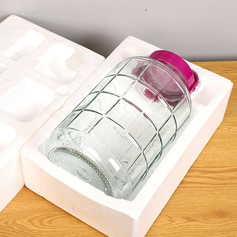 现货供应透明柠玻璃泡甜品台饮汁料桶檬水酒6桶果可乐桶器皿