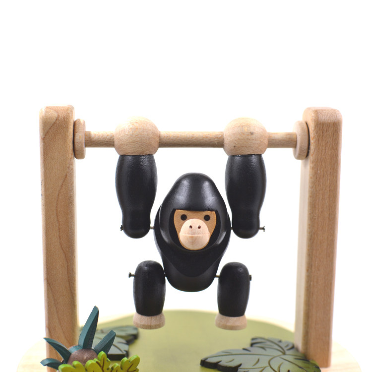 대만 SENHUO 나무 재미 뮤직 박스 뮤직 박스 GORILLA GIBBON 친구 동료 크리스마스