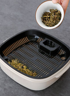 矮茶水桶茶盘茶台茶水桶矮超矮长方形茶水分离垃圾桶小号加厚带盖