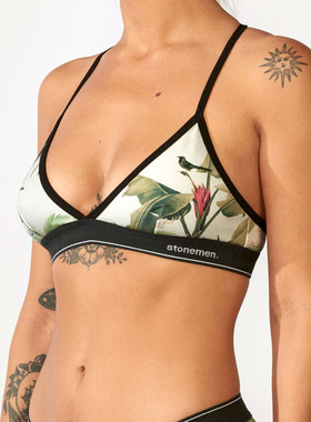 stonemen【源自澳洲】无钢圈性感内衣三角杯美背文胸薄纯棉-猴子