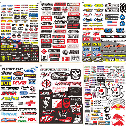 1/10仿真攀爬车贴纸 漂移贴纸 scx10 trx4 trx6 KM4 RC车壳贴纸