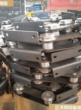 304不锈钢传动链条C232A大节距双排滚子链P101.6碳钢C232AL弯板链