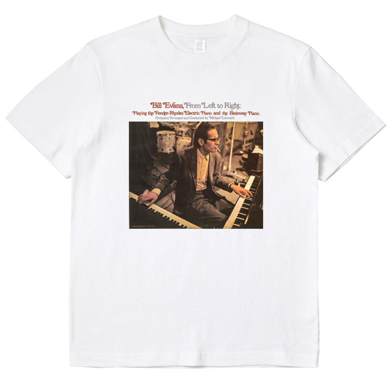 Bill Evans Jazz Piano Short-Sleeved Cotton Graphic Tee - Product image 4