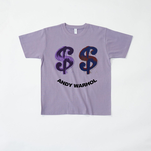 男女通款 T恤夏季 宽松纯棉 Warhol安迪沃霍尔涂鸦标志印花短袖 Andy