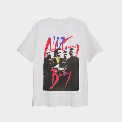 复刻巡演摇滚印花短袖T恤