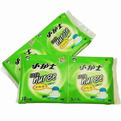 二包小护士丝薄超薄卫生巾10P日夜用干爽网面棉柔亲肤卫生巾260mm