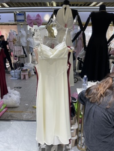 小女人吊带裙2025新款女夏季仙气雪纺百搭高腰气质连衣裙显瘦长裙