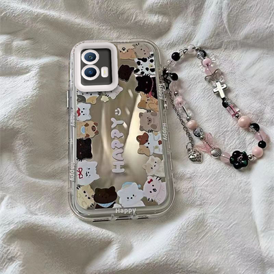 猫猫圈适用于iQOOU5手机壳新款iQOOU5e全包防摔V2197A保护套可爱男女款iqooU5x镜面泡芙壳小众ins风专用外壳