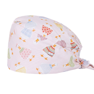 南欧鱼手术帽女纯棉护士小花帽口腔医生帽手术室专用帽包头巾厚款