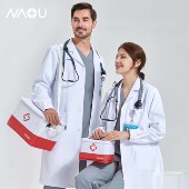 南欧鱼整形医院白大褂女短袖 医生服工作服男实验室高端医美服长袖