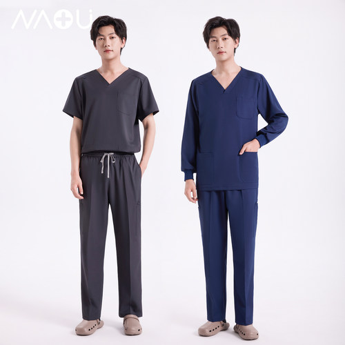 南欧鱼刷手服洗手服医美工作服男