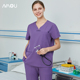 南欧鱼弹力速干洗手衣短袖 医生刷手服牙科美容高端手术室女工作服