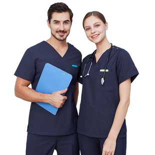 南欧鱼高端手术室洗手衣女医生短袖手术服刷手衣口腔工作服男长袖