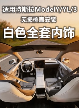 适用特斯拉ModelYL/Y/3焕新版中控扶手箱储物盒全套白色内饰改装