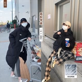 Дизайнерская куртка, короткий зимний пуховик, оверсайз, тренд сезона, утиный пух