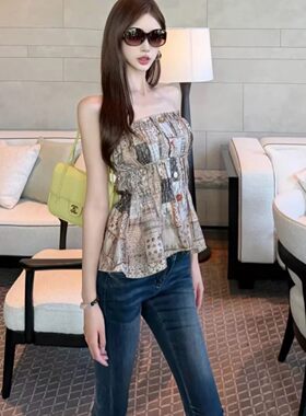 韩国东大门夏季ins新款丰胯七分哈伦裤高腰弹力修身显瘦牛仔裤女