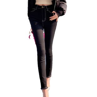 2025春季韩国新款丰胯牛仔裤弹力显瘦紧身小脚中高腰韩漫铅笔裤女