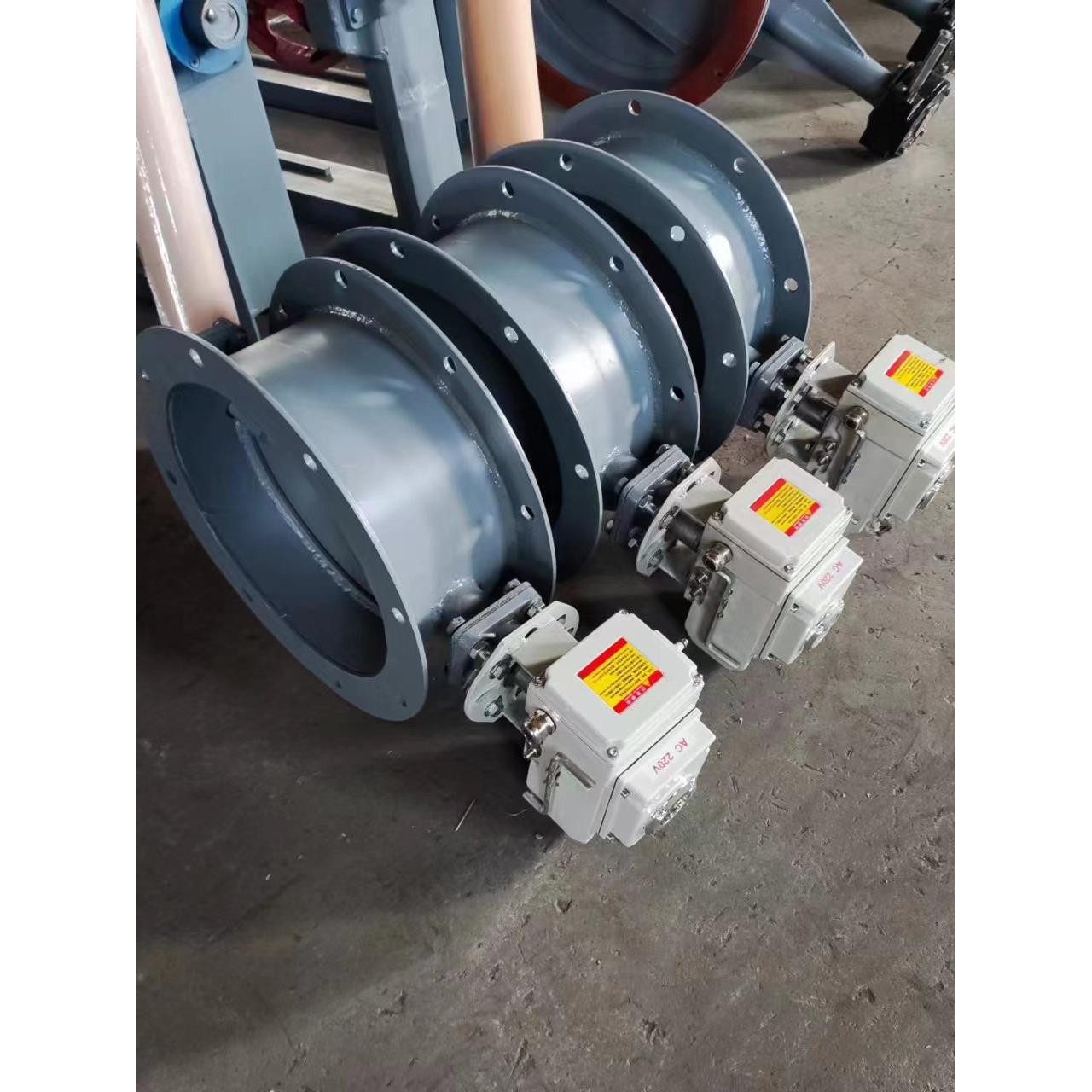 电动通风蝶阀 手柄开关型风门 烟气百叶阀 方形圆形气动调节阀